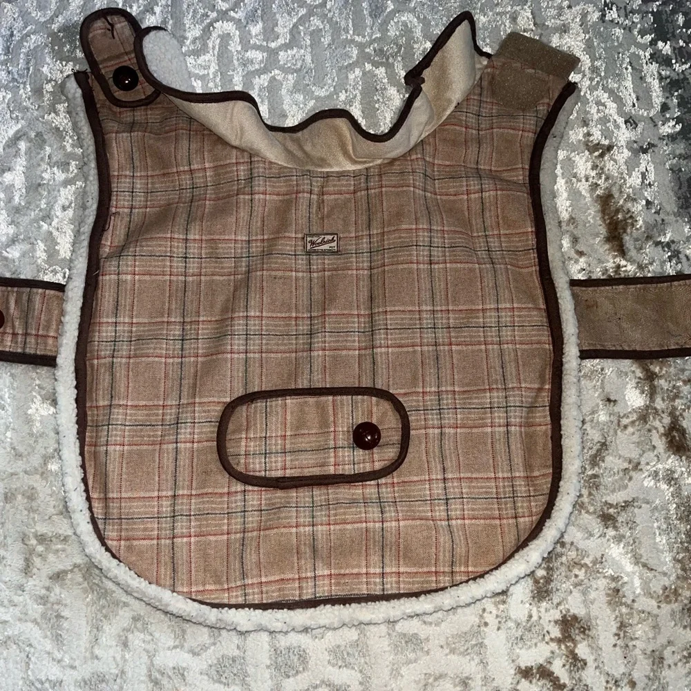 Woolrich plaid and blue fog coat size medium - Picture 6 of 6